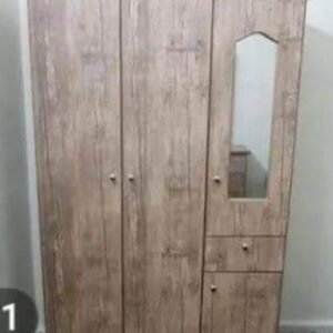 Premium 3-Door Brown Cabinet