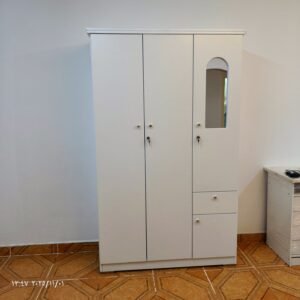 Modern 3-Door White Cabinet